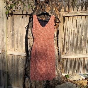 J. Crew Red, Black & Cream Pincheck Dress.